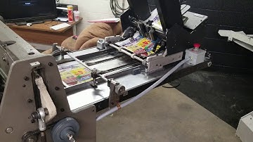 Rosback 3-Knife Trimmer DEMO with Variable Freq drive, Brake Motor and Timed Feeder