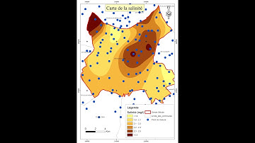 طريقة إنجاز خرا ئط  التوزيع المجالي لملوحة الفرشة المائية   #interpolation الدوائر التناسبية