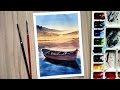 Watercolor Wooden Boat on a Lake Painting | Paint with David