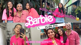 BARBIE VLOG🩷 | WE ATE ONLY PINK FOOD💖 | දවසම රෝස පාටින් | Is it WORTH THE HYPE? | shanudrie vlogs