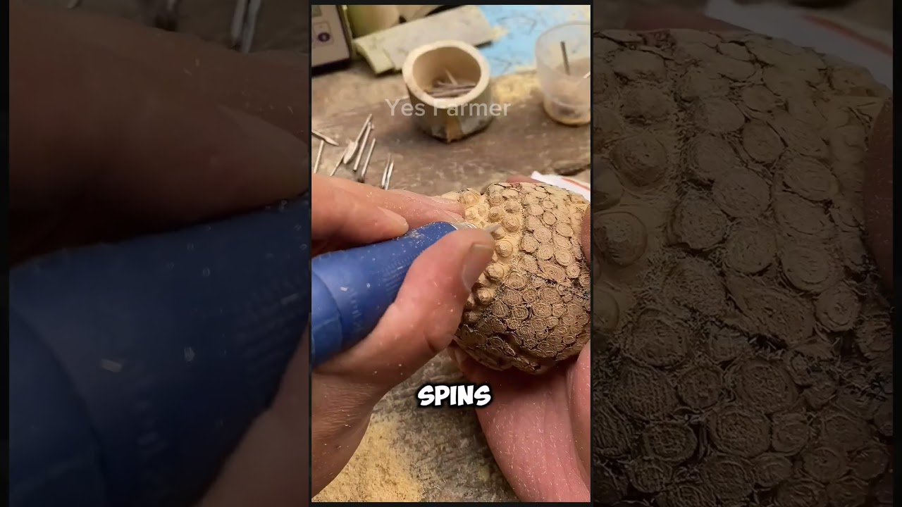 Technique and creat. The Process of Shaping a Frog from Bamboo Shoots Under the Hands of the Artisan
