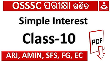 mathematics Class For Ari, Amin, statistical field surveyor, forest Guard, Excise Constable #OSSSC