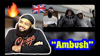 AMERICAN REACTS TO #OFB SJ X Bandokay X DoubleLz | Ambush [Official Music Video] UK DRILL 🇬🇧