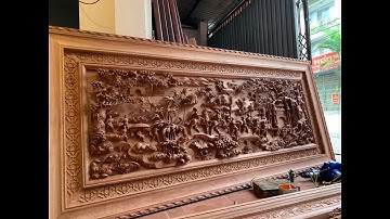 Gía chỉ 3x cho tấm tranh Vinh Quy Bái Tổ khổ lớn gỗ hương đá