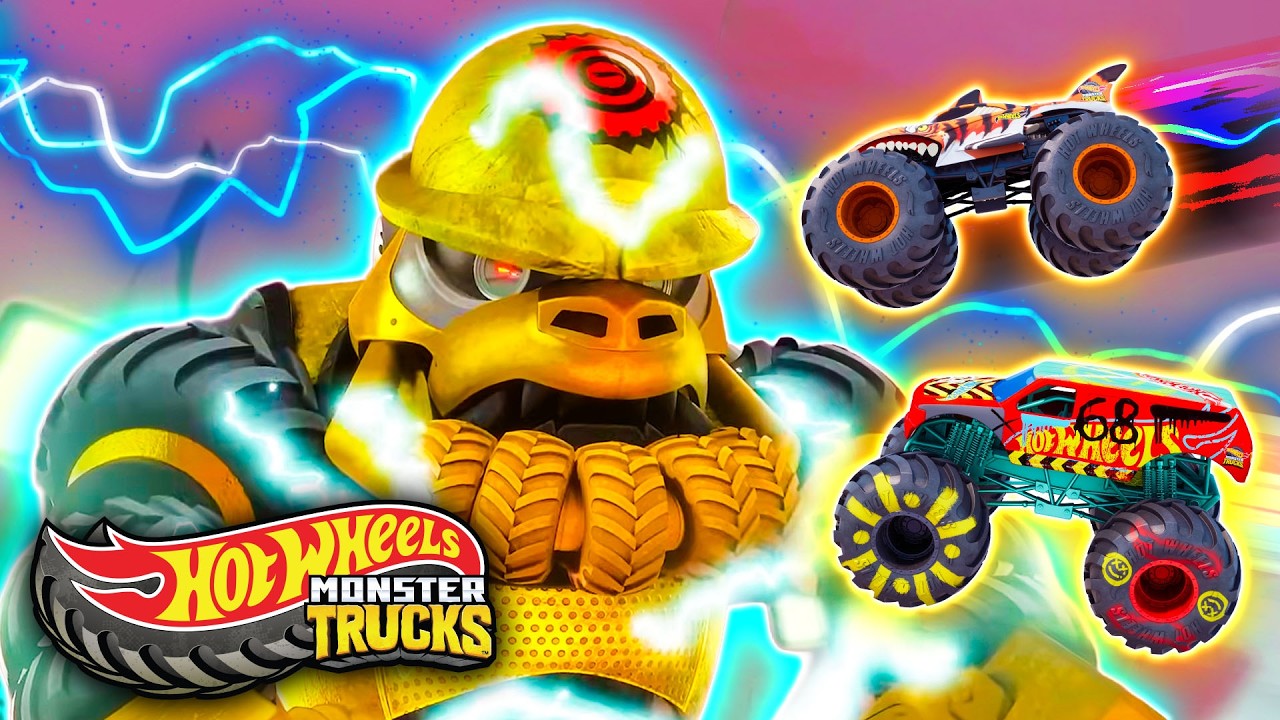 ¡ENFRENTAMIENTO ÉPICO: Crushzilla vs. los Hot Wheels Monster Trucks!! | Hot Wheels