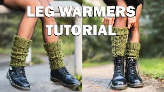 how to crochet chunky leg warmers | EASY beginner tutorial