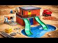 Mini Tractor Builds 2 Storey Brick House With Rooftop Concrete Slab Science Project
