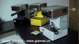 Kaffeemaschine Quick Mill 810 Kaffeepads Giamax Caffè