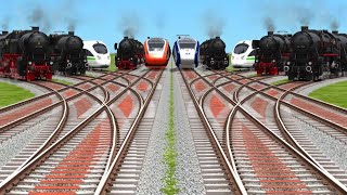 10 rails passing by curved branched railroad track risky railroad track/train sim wold5/@NTGBX screenshot 4