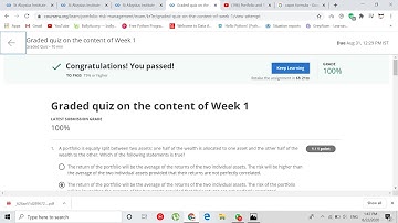 Portfolio and Risk Management Coursera Answers | University of Geneva | Quiz (1-4) Complete Course |