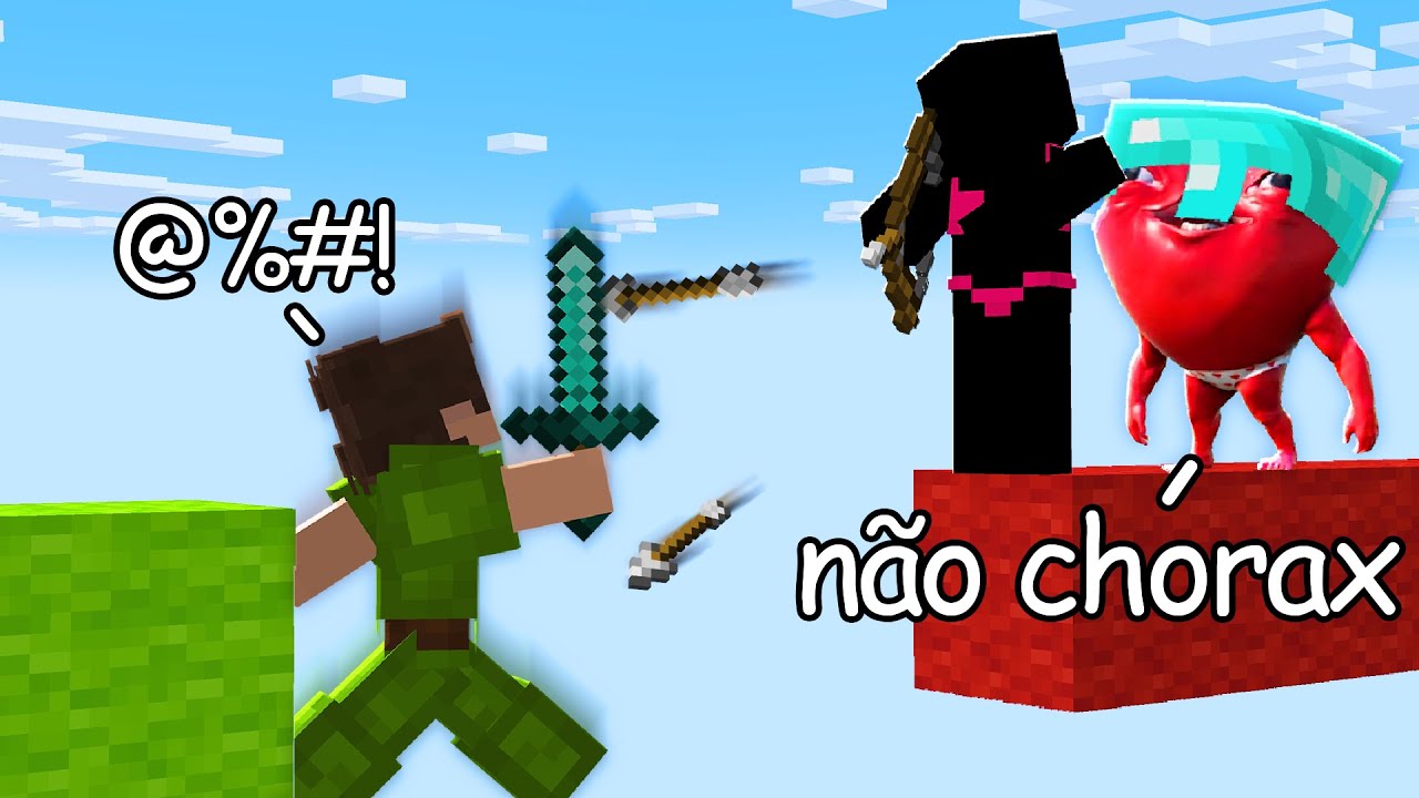 Irritei jogadores tóxicos com o NÃO CHORAXX no Minecraft