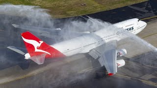 Аварийная посадка Боинга 747 авиакомпании Qantas в аэропорту Галилео Галилей