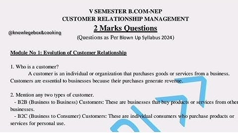 Customer relationship management question answer #customerrelationshipmanagement