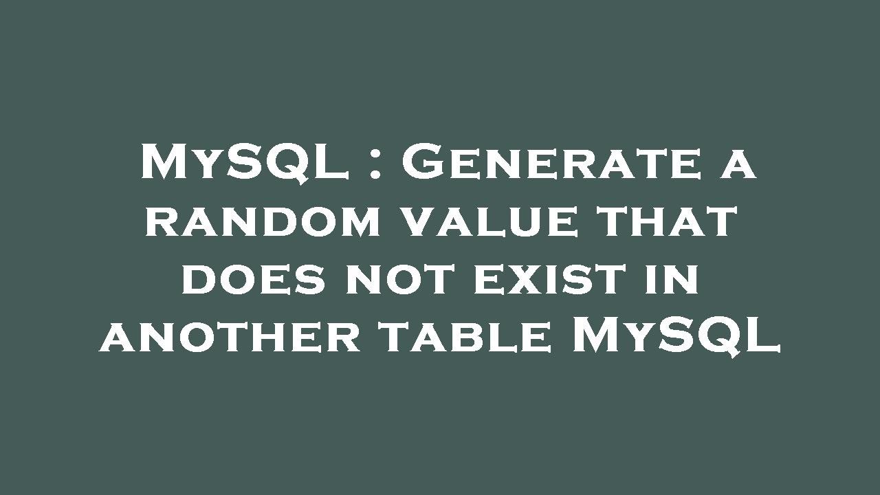 Sql Check If Value Does Not Exist In Another Table