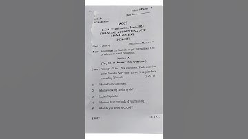 BCA 2nd sem exam june-2023 // Financial accounting and management //(code -205) CCS University #new