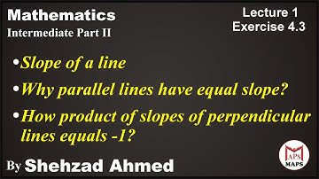 Slope of a Line | FSc Part II Maths Exercise 4.3 | Lecture 1 | MAPS Academy