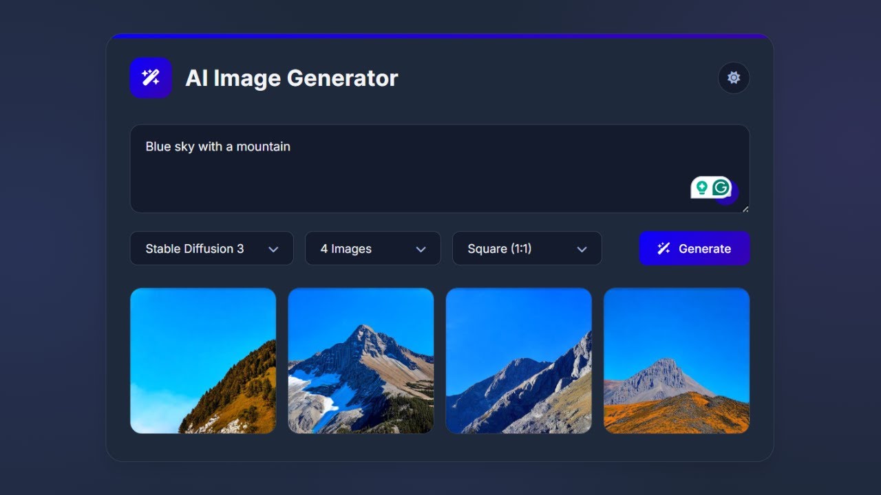 How to Build an AI Image Generator Using HTML, CSS, and JavaScript | Free Source Codes