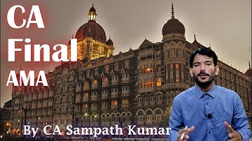 CA Final AMA | Costing of Service sectors | Hotel Problem | By CA Sampath kumar