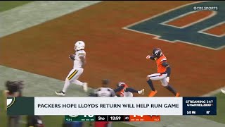 Packers hope Lloyd's return will help run game