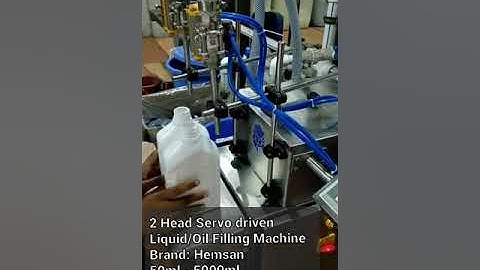 2 head servo driven liquid oil filling Machine
