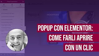 Popup con Elementor: come farli aprire con un click su un link