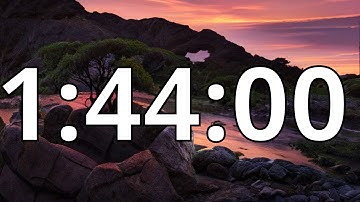 1 Hour 44 Minutes Countdown Timer With Alarm Sound At the End (Simple Beep)