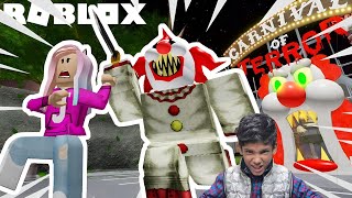 I play roblox with my friend carnival escape 
