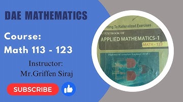 D.A.E  1st Year  MATH (113 &123) CH#1  EX.1.1  Lec.# 8