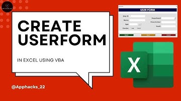 How to Create a UserForm in Excel Using VBA | Step-by-Step Tutorial | App hacks HQ |@app_hacks_hq