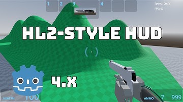 Godot Half-Life 2 Style HUD Tutorial | Health, Ammo, & Weapon Switcher with Slots - FPS Series #18