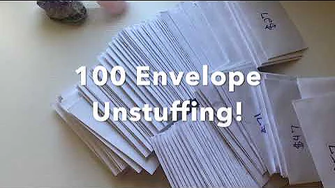I FINISHED MY 100 ENVELOPE SAVINGS CHALLENGE!! LET'S UNSTUFF!!!