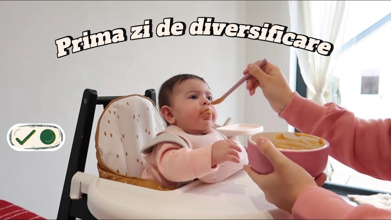 Ce a mâncat Amedea pentru prima dată ? I-a plăcut sau nu 🤔 || Prima zi de diversificare 