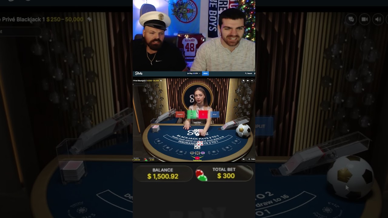 INSANE TRIPS ON BLACKJACK HAND! #shorts #casino #blackjack
