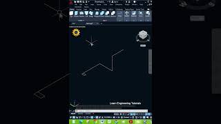 Sweep Along 3D Polyline 3D Design in AutoCAD 3D - 08 II #autocaddrawing #shortsviral