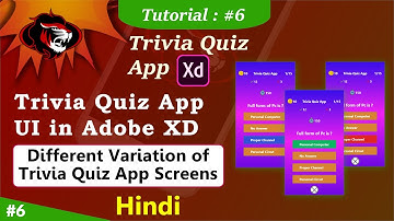 How to make Quiz App in XD | Create the Different Quiz screens | Quiz App UI Creation in XD Part 6