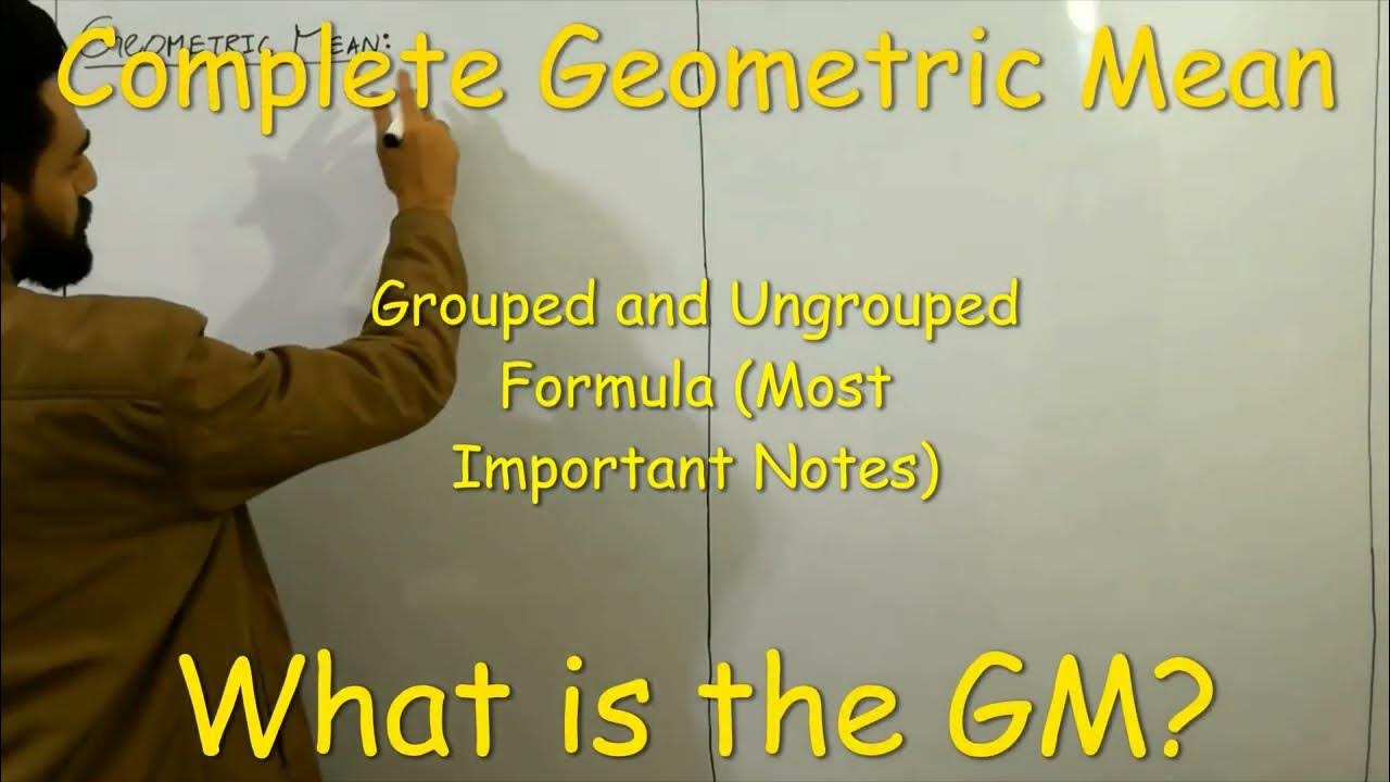 Geometric Mean (GM): definition, formula, concepts & important notes