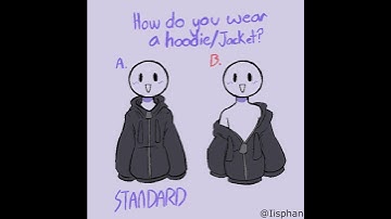 Thumbnail of How do you wear a hoodie or jacket? #shorts #femboy #comicdub