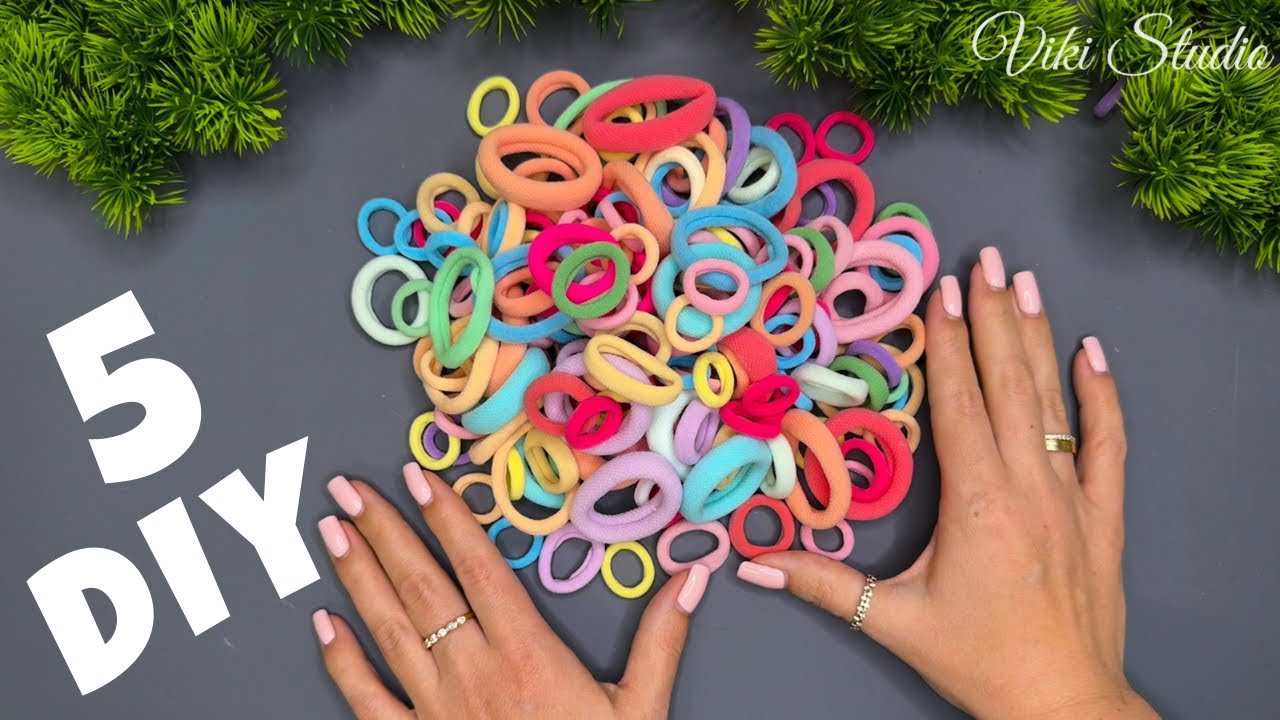 5 Easy Craft 🔥🔥  with Hair Rubber Bands Tutorial