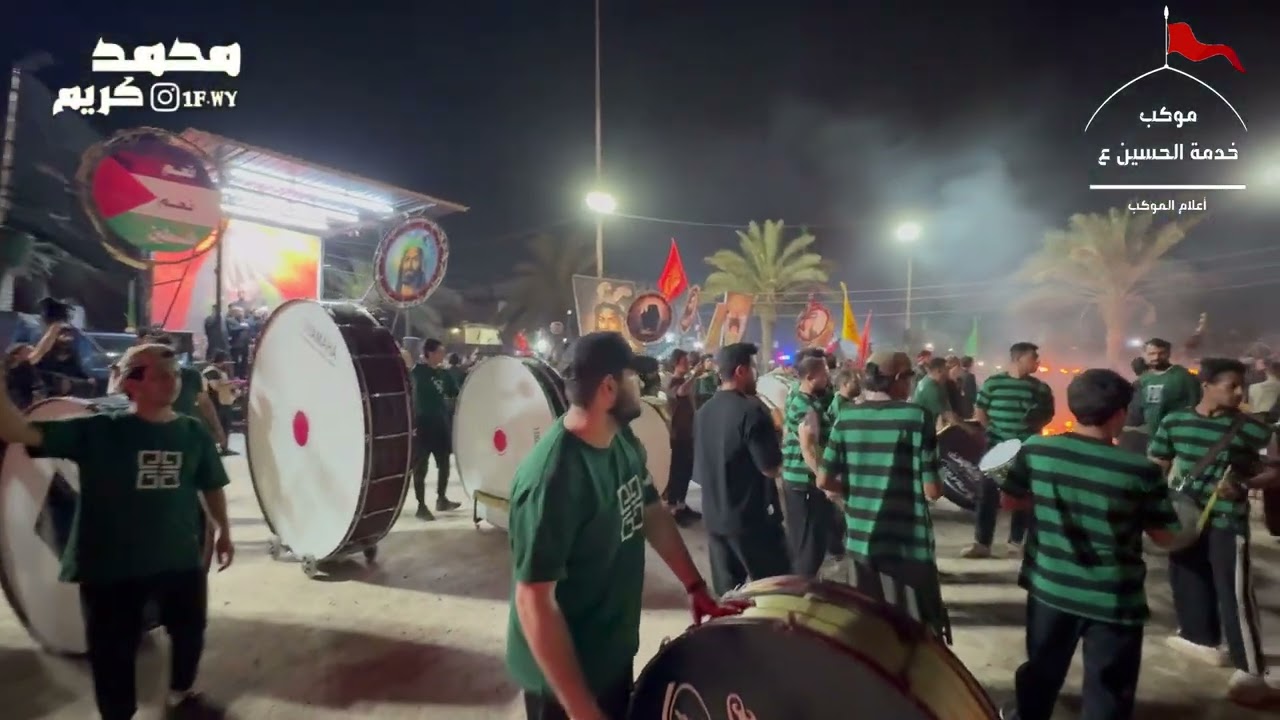 اقوه ستعرض في البصره موكب خدمة الحسين في منطقة الزبير