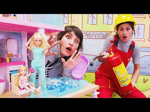 Barbie Dream House. Chelsea sıkılınca itfaiyeye arıyor. Barbie oyunları