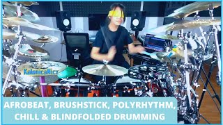 AfroBeat | Brush | Blindfolded | Chill Drumming by Kalonica Nicx