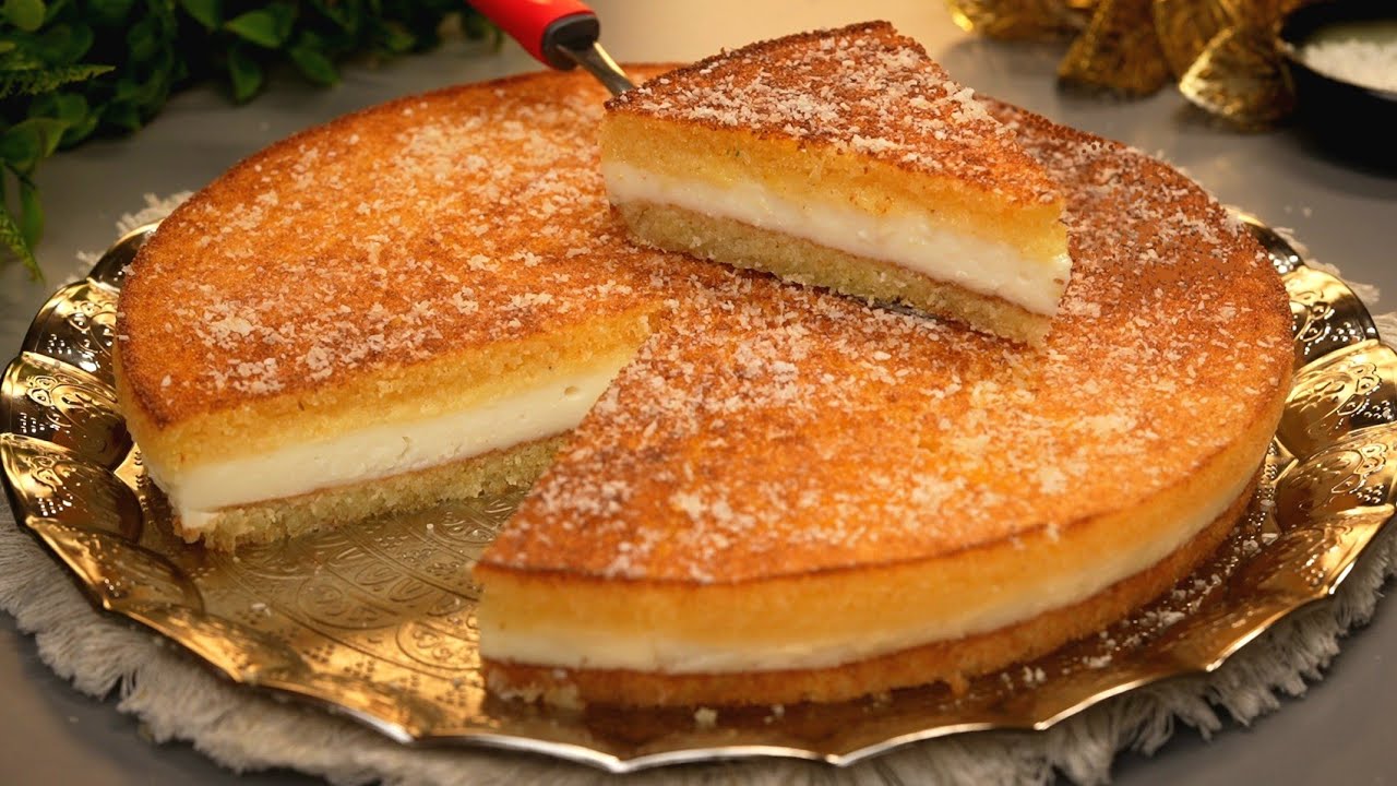 بمكونات متوفرة بسبوسة بالقشطة بأبسط وأنجح طريقة 🔥 والنتيجة مبهرة كل مرة