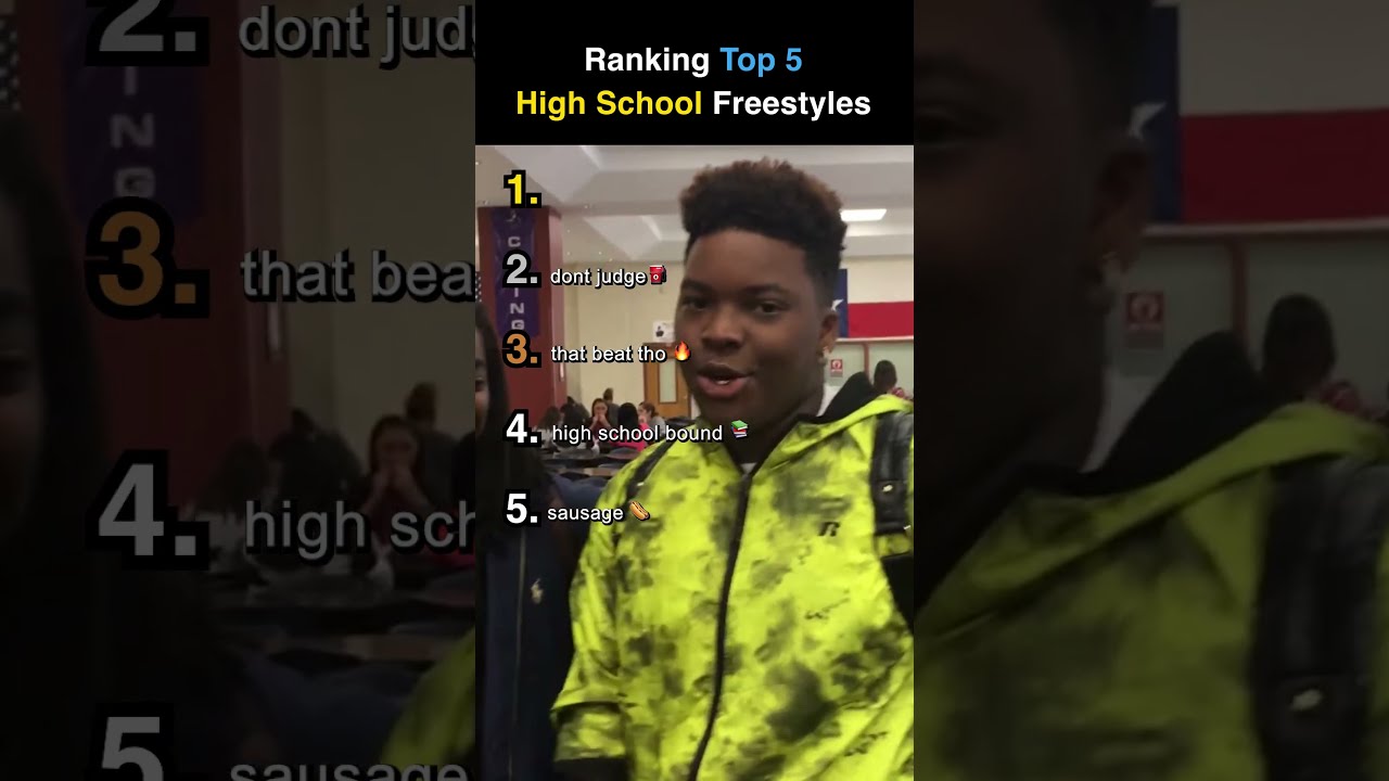 Top 5 High School Freestyles Ranked Shorts Funny Rap Freestyle