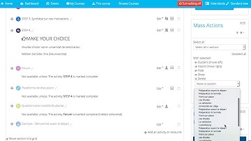 Duplicate and move an activity in Moodle