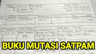 EXAMPLE OF SECURITY OFFICER MUTATION BOOK FROM WADIAN