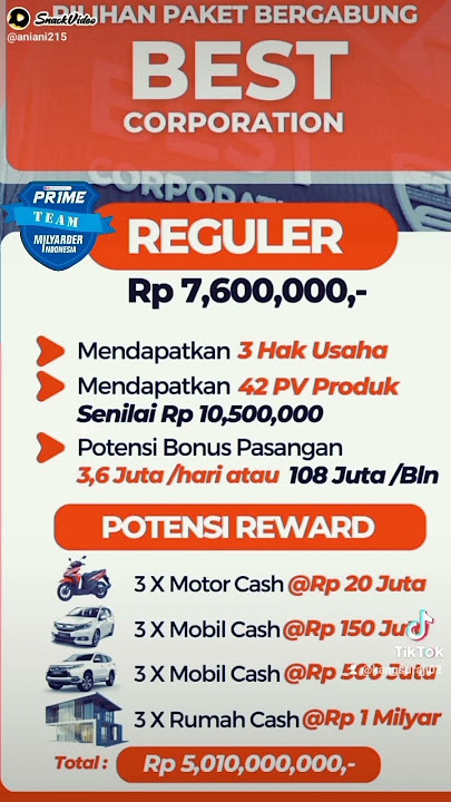 pilihan paket belanja reguler di PT BEST corporation syariah