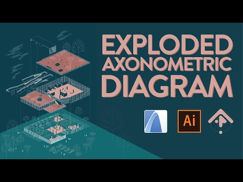 How To Create EXPLODED AXONOMETRIC Diagram | Archicad And Illustrator Tutorial