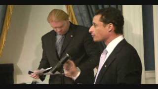 Anthony Weiner Testifies about Term Limits w/ Bloomberg