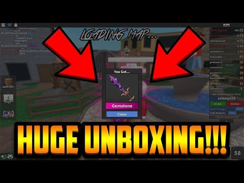 Unboxing The Gemstone 100 Case Unboxing Roblox Mm2 Youtube - roblox mm2 gemstone value