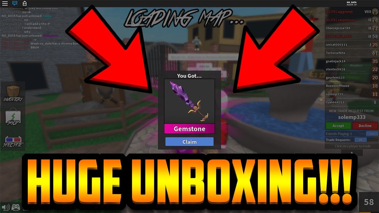 Unboxing The Gemstone 100 Case Unboxing Roblox Mm2 Youtube - roblox mm2 gemstone value